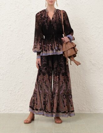 Alchemy Culotte in Schwarz mit Paisley-Muster online