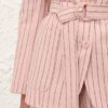 Alchemy Leinenblazer mit Gürtel in Pink Chocolate Stripe online