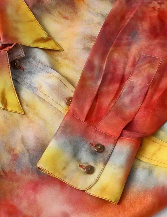 Alchemy Relaxed Satin Shirt Ruby Tie Dye Online Alchemy Relaxed Satin Shirt Ruby Tie Dye Online