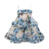 Alchemy Rüschen-Minikleid in Blue Poppy online