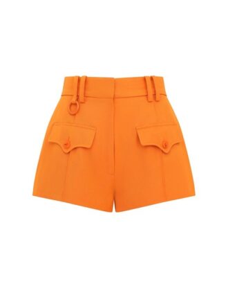 Alchemy-Woll-Minishorts in Sonnenuntergang-Orange online