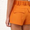 Alchemy-Woll-Minishorts in Sonnenuntergang-Orange online