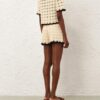 Aster Crochet Shorts Creme/Schwarz Online Aster Crochet Shorts Creme/Schwarz Online