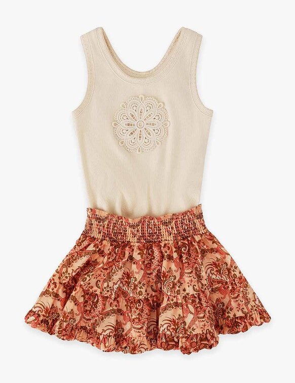 Aster Kids Bubble-Saumrock in Pink Paisley Floral online Aster Kids Bubble-Saumrock in Pink Paisley Floral online