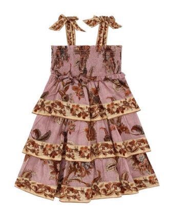 Aster Kids Stufenkleid in Mauve bei Jacobean Online