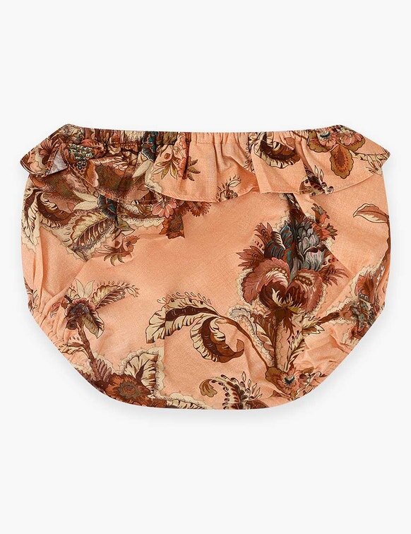 Aster Kinder-Bloomer mit Rüschen in Peach Jacobean online Aster Kinder-Bloomer mit Rüschen in Peach Jacobean online