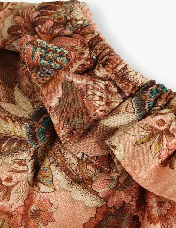 Aster Kinder-Bloomer mit Rüschen in Peach Jacobean online Aster Kinder-Bloomer mit Rüschen in Peach Jacobean online