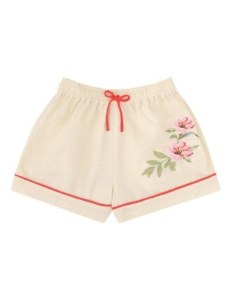 Aster Kinder-Shorts mit Stickerei in Elfenbein online