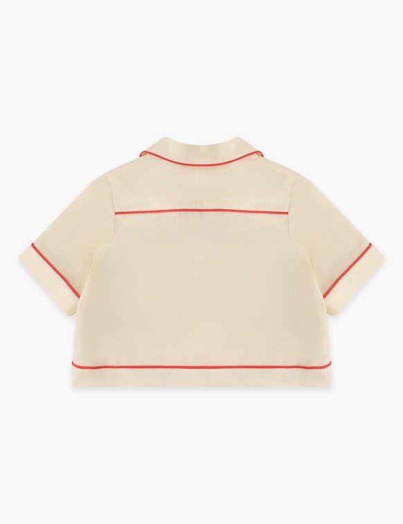 Aster Kinder-Stickhemd in Elfenbein online Aster Kinder-Stickhemd in Elfenbein online