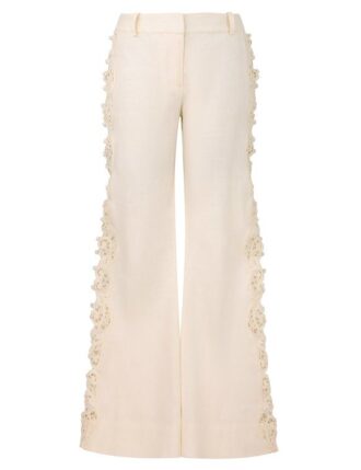 Awaken bestickte Hose in Creme online