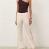 Awaken bestickte Hose in Creme online