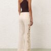 Awaken bestickte Hose in Creme online