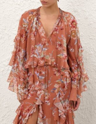 Awaken Rüschenbluse Cinnamon Floral online