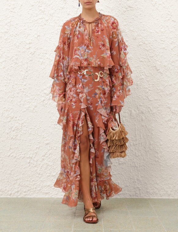 Awaken Rüschenrock Cinnamon Floral online Awaken Rüschenrock Cinnamon Floral online