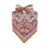 Bedrucktes Kopftuch mit blauem Paisley-Blumenmuster online