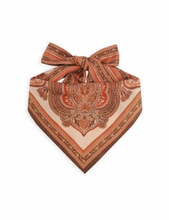 Bedrucktes Kopftuch Tangerine Paisley Online