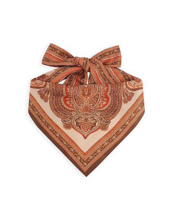 Bedrucktes Kopftuch Tangerine Paisley Online Bedrucktes Kopftuch Tangerine Paisley Online