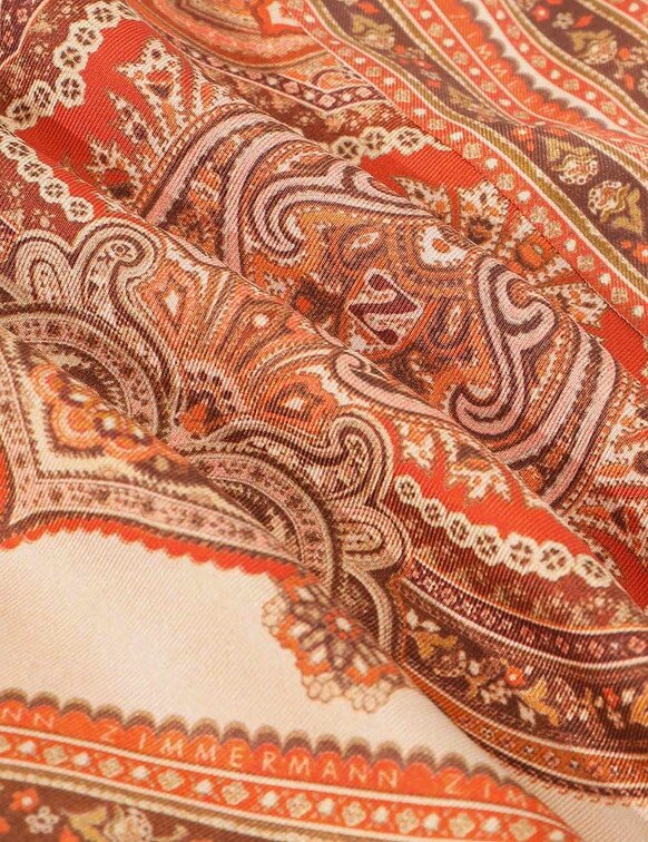 Bedrucktes Kopftuch Tangerine Paisley Online Bedrucktes Kopftuch Tangerine Paisley Online