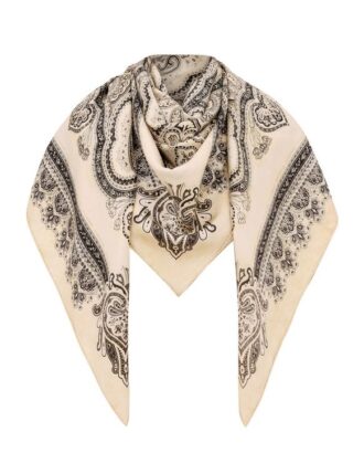 Bedrucktes Seiden-Maxi-Tuch „Cream Perla Paisley“ online Bedrucktes Seiden-Maxi-Tuch „Cream Perla Paisley“ online