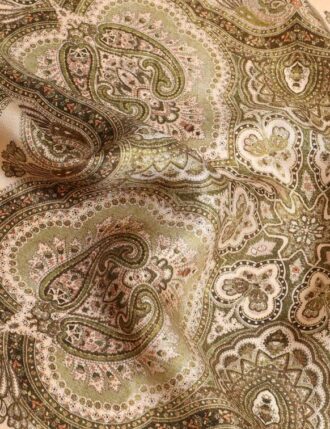 Bedrucktes Seidentuch 55 in Olive Perla Paisley online
