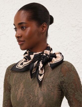 Bedrucktes Seidentuch 90 Black Stripe Online Bedrucktes Seidentuch 90 Black Stripe Online