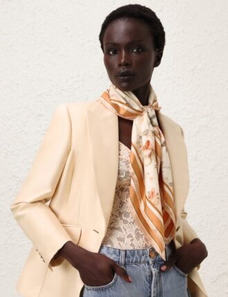 Bedrucktes Seidentuch 90 Cream Songbird Online Bedrucktes Seidentuch 90 Cream Songbird Online