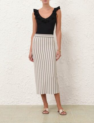 Daylight Midi-Rock in Creme/Schwarz online