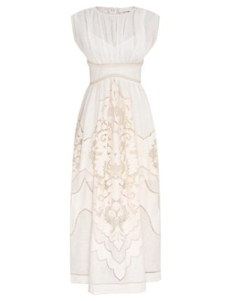 Daylight Tailliertes Kleid Creme Online
