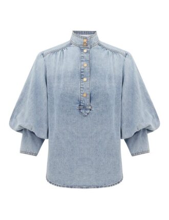 Denim-Bluse Sea Foam online