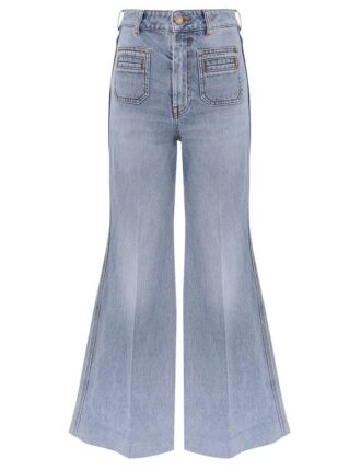 Denim-Flare-Jeans in Sea Foam online
