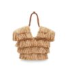 Goldentime Kleine Fransentasche Tan Fringe Stripe Online