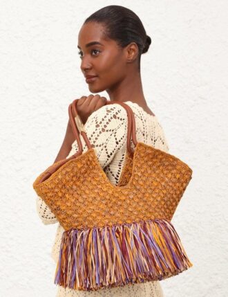 Goldentime Medium Fringe Tote Multico Mouline Online