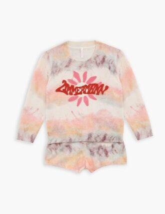 Kinder-Strickpullover mit Tie-Dye-Effekt und Multicolor-Print online