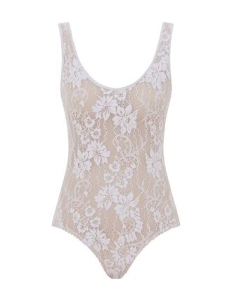 Lace Scoop Bodysuit Lilac Online