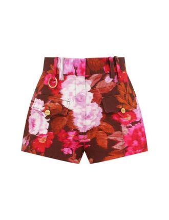 Luna bedruckte Drill-Minishorts in Chocolate Rose online Luna bedruckte Drill-Minishorts in Chocolate Rose online