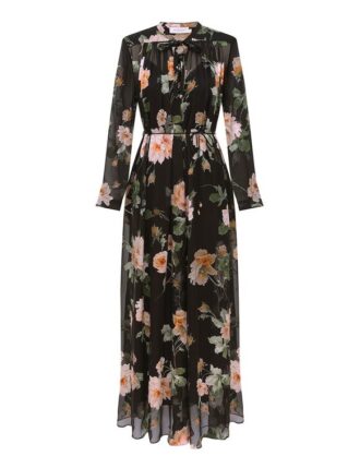 Luna Burnout-Etuikleid Black Rose online