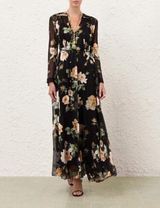 Luna Burnout-Etuikleid Black Rose online