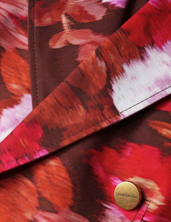 Luna Printed Drill Blazer in Chocolate Rose online Luna Printed Drill Blazer in Chocolate Rose online