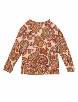 Patience Kinder-Rashguards in Creme/Orange mit Paisley-Muster online