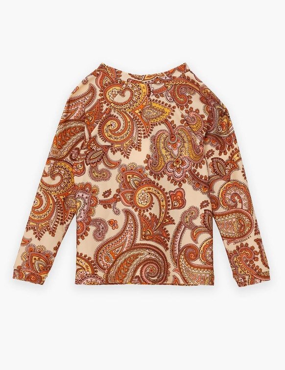 Patience Kinder-Rashguards in Creme/Orange mit Paisley-Muster online Patience Kinder-Rashguards in Creme/Orange mit Paisley-Muster online