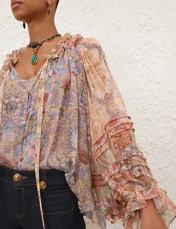 Rebellion Cordbluse mit Blumenmuster online Rebellion Cordbluse mit Blumenmuster online