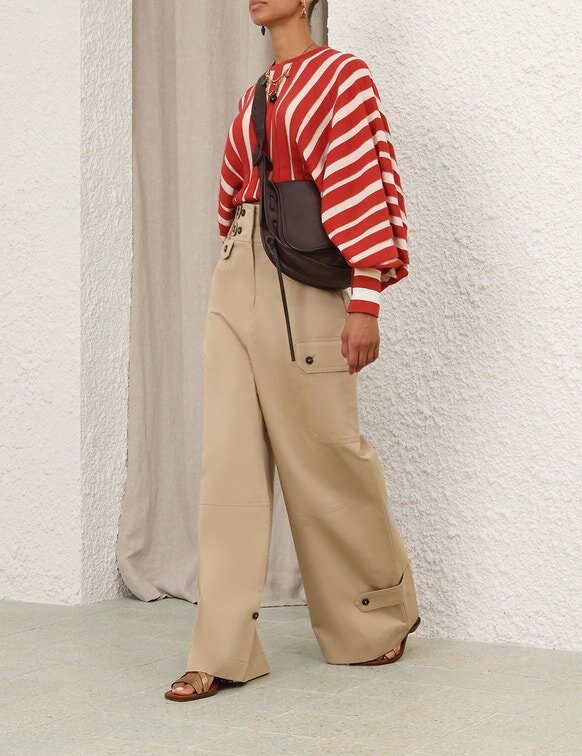 Rebellion Drawn Sweater Rot/Creme gestreift Online Rebellion Drawn Sweater Rot/Creme gestreift Online