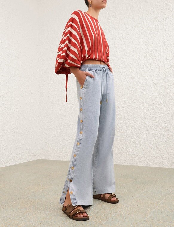 Rebellion Drawn Sweater Rot/Creme gestreift Online Rebellion Drawn Sweater Rot/Creme gestreift Online