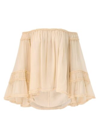 rebellion fray flutter bluse in creme online 1 330x429 - Rebellion Fray Flutter Bluse in Creme online