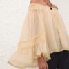 Rebellion Fray Flutter Bluse in Creme online