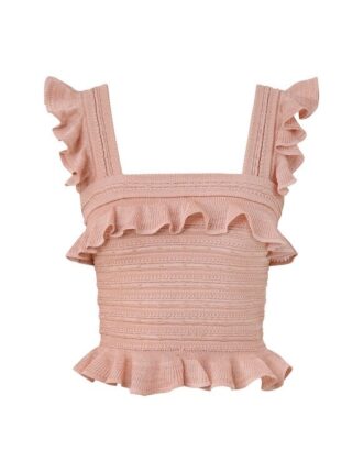 Rebellion Frill Cami in Metallic-Roségold online