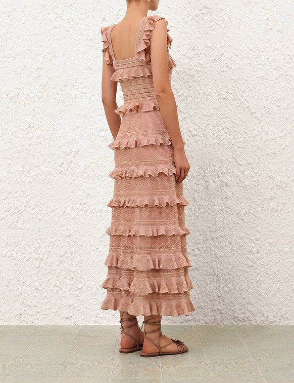 Rebellion Frill Cami in Metallic-Roségold online Rebellion Frill Cami in Metallic-Roségold online