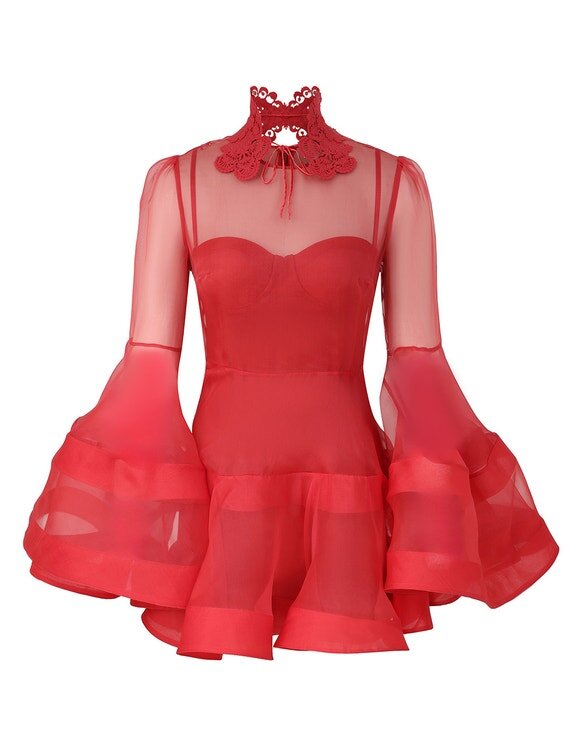 Rebellion Lantern Minikleid in Rot online Rebellion Lantern Minikleid in Rot online