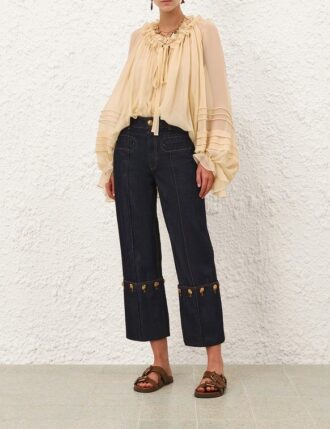 Rebellion Straight Crop Jeans Night Sky Online