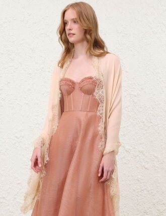 Spitzen-Wollstola in Creme online